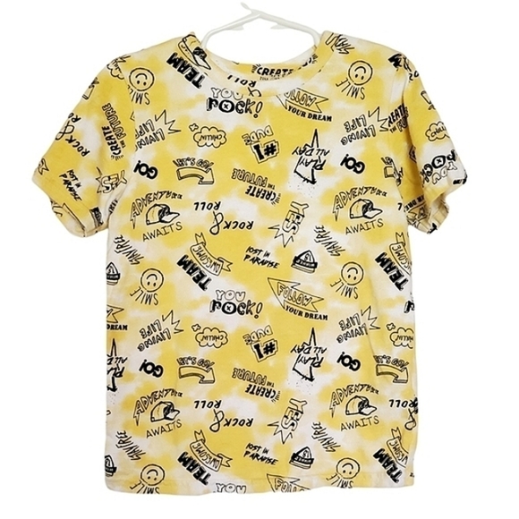 K1016 * Garanimals You Rock Print Tee Yellow Size 5T - Picture 1 of 5